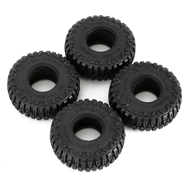INJORA 1.0" 60*20mm Rubber Wheel Tires All Terrain Upgrade for 1/24 RC Crawlers 4PCE T1006