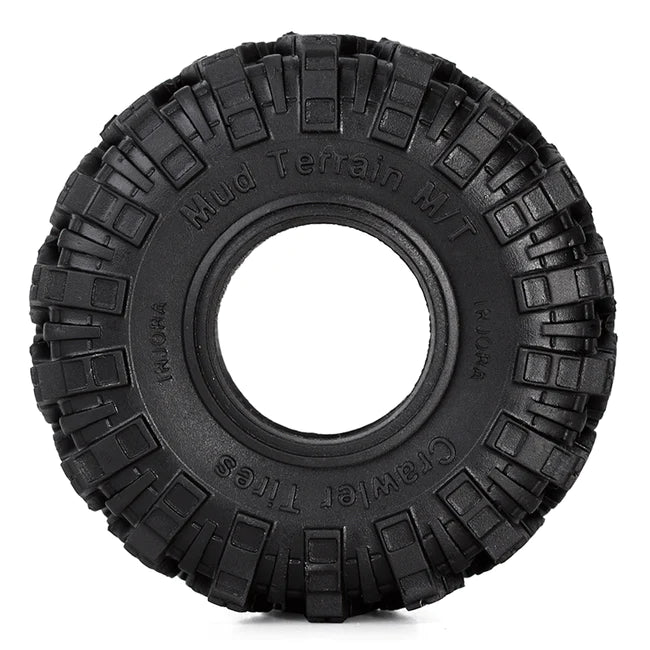INJORA 1.0" 62*20.5mm S5 Soft Rubber Mud Terrain Tires for 1/24 RC Crawlers 4PCE T1007