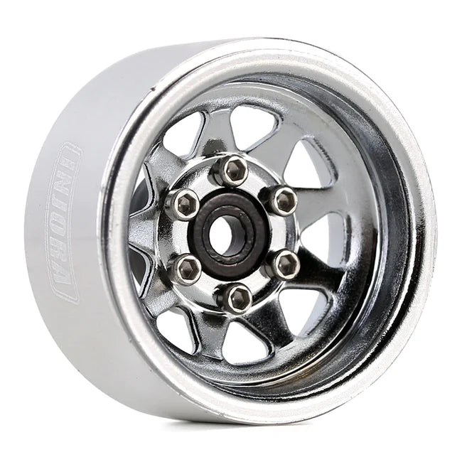 INJORA 1.0" Negative Offset 3.78mm Deep Dish Stamped Steel Wheel Rims for 1/24 RC Crawlers 4PCE W1004