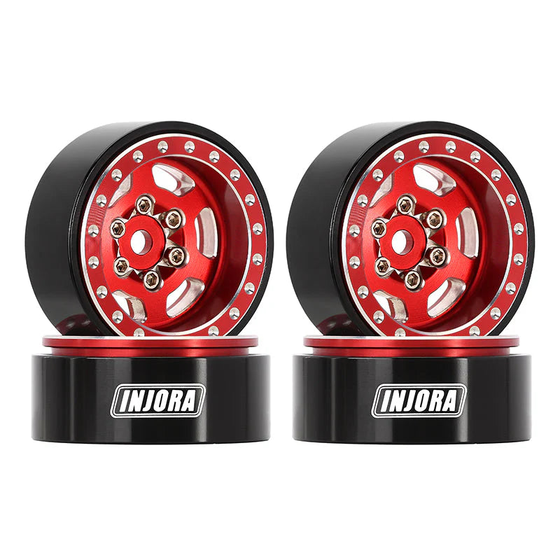 INJORA 1.0 Plus Aluminum Beadlock Wheels for 1/24 1/18 RC Crawler (W1106)