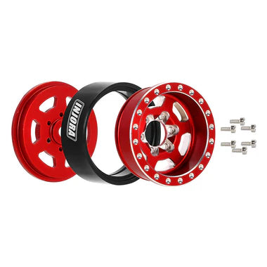 INJORA 1.0 Plus Aluminum Beadlock Wheels for 1/24 1/18 RC Crawler (W1106)