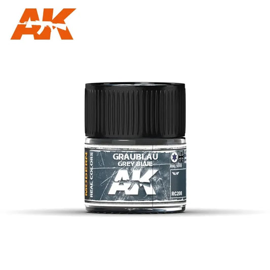 AK Interactive Real Colours Graublau-Grey Blue RAL 5008, 10 ml