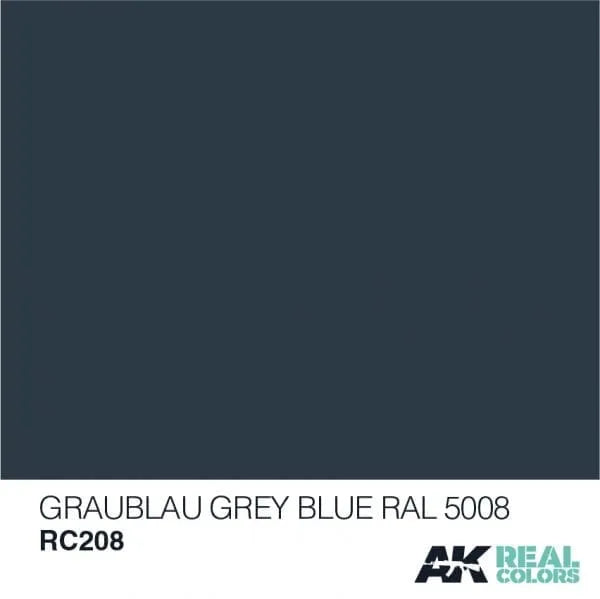 AK Interactive Real Colours Graublau-Grey Blue RAL 5008, 10 ml