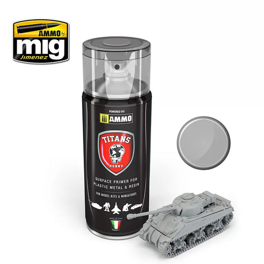 Ammo Paint, Titans: Primer Light Grey Matt 400 mls Spray Can
