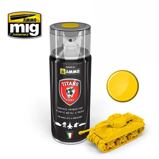 Ammo Paint, Titans: Primer Imperial Yellow Matt 400 mls Spray Can