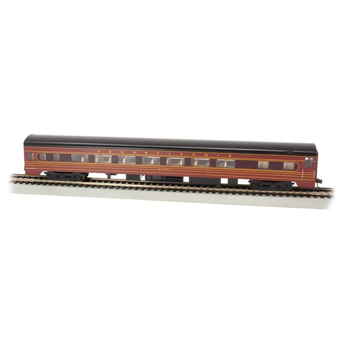 BACHMANN PRR #4263 FLEET OF MODERNISM SMOOTH SIDE COACH, LIT INT. HO SCALE