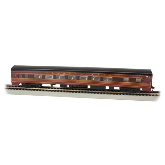 BACHMANN PRR #4244 FLEET OF MODERNISM SMOOTH SIDE COACH, LIT INT. HO SCALE