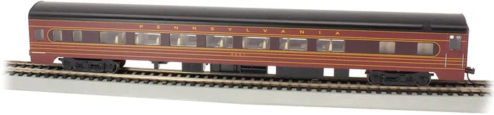 BACHMANN PRR #4251 FLEET OF MODERNISM SMOOTH SIDE COACH, LIT INT. HO SCALE