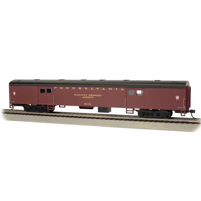 BACHMANN, PRR #9230 72FT SMOOTH SIDE BAGGAGE CAR, HO SCALE