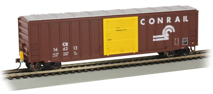 BACHMANN CONRAIL #166313 50FT OUTSIDE BRACED BOXCAR W/FRED, HO SCALE