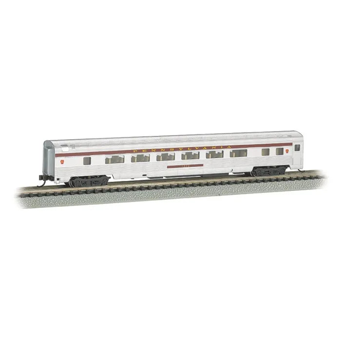 BACHMANN, PRR #1572 85FT FLUTED SIDE COACH, LIT INT. N SCALE