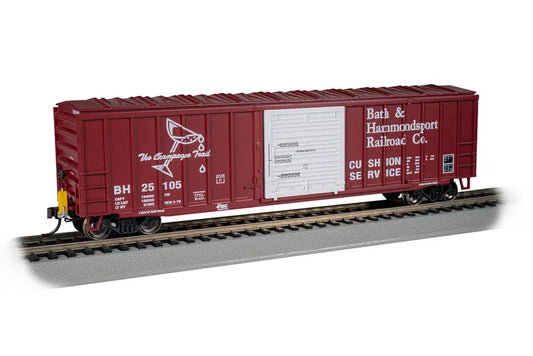 BACHMANN BATH & HAMMONDSPORT #25105 50FTO/SIDE BRACED BOXCAR W/FRED HO SCALE