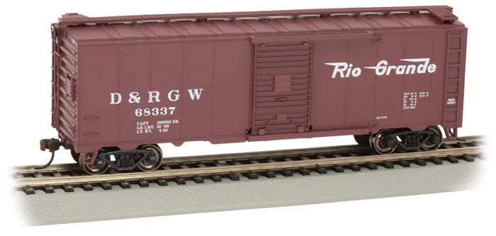 BACHMANN, RIO GRANDE #68337 STEAM ERA 40FT BOXCAR. HO SCALE