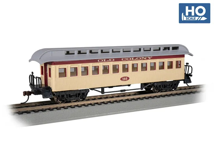 BACHMANN OLD COLONY RR 1860-80S ERA COACH #108. HO SCALE