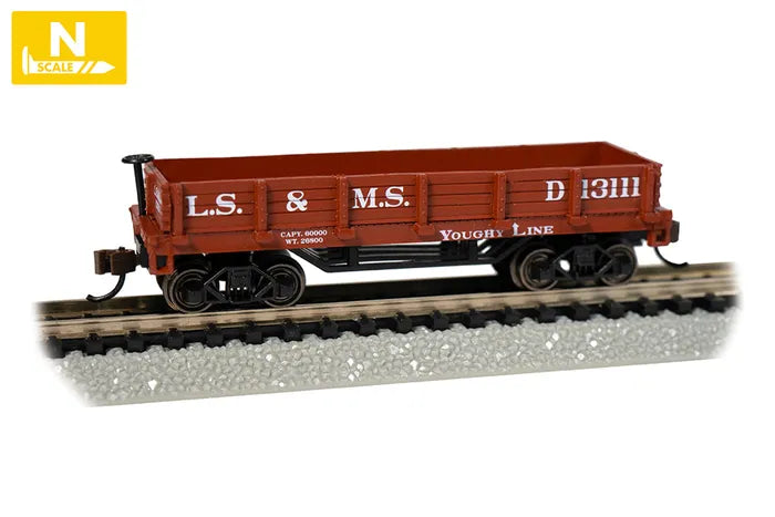 BACHMANN LAKE SHORE & MICHIGAN STHN #D13111 OLD TIME GONDOLA. N SCALE