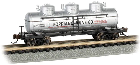 BACHMANN L. FOPPIANO WINE CO. #1112 3-DOME TANK CAR. N SCALE