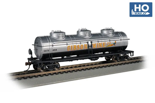 BACHMANN GIBSON WINE CO. #459 40FT 3 DOME TANK CAR. HO SCALE