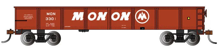 BACHMANN MONON #3301 40FT GONDOLA, OXIDERED. HO SCALE