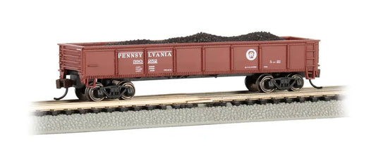 BACHMANN PRR #390252 40FT STEEL GONDOLAWITH LOAD. N SCALE