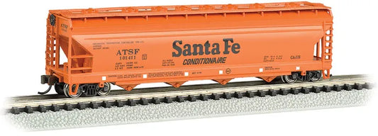 BACHMANN SANTA FE #101414 CANADIAN CYLINDRICAL 4-BAY GRAIN HOPPER N SCALE