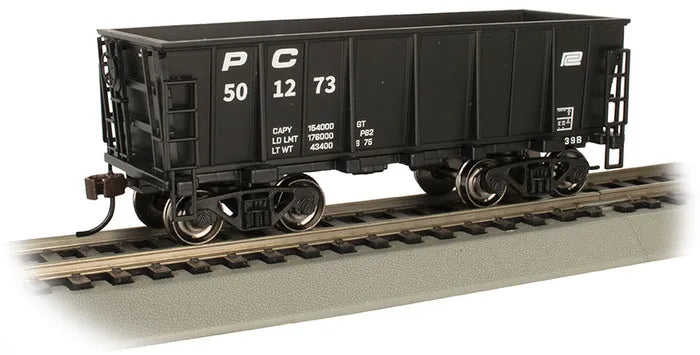 BACHMANN PENN CENTRAL #501273 ORE CAR, BLACK. HO SCALE