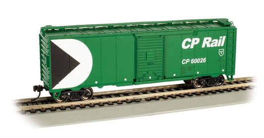 BACHMANN CP RAIL #60026 40FT BOXCAR, GREEN. HO SCALE