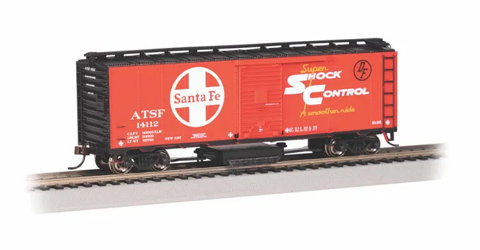 BACHMANN SANTA FE #14112 40FT TRACK CLEANING BOXCAR SHOCK CONTROL. HO SCALE