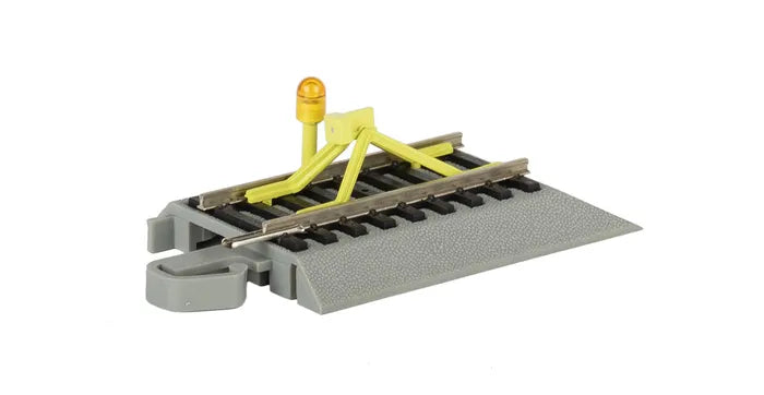 BACHMANN, NICKEL SILVER E-Z TRACK FLASHING LED BUMPER, HO SCALE