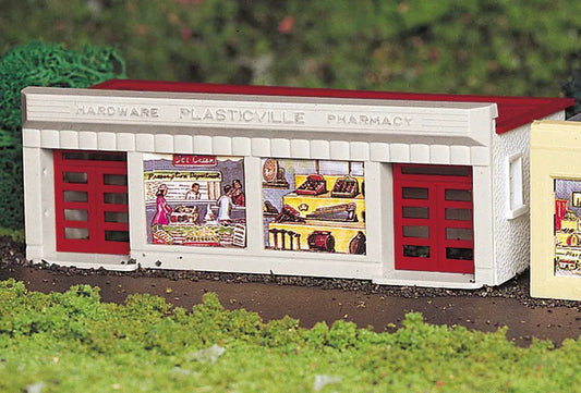 BACHMANN, HARDWARE STORE - WHITE & RED,HO SCALE