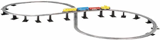 BACHMANN, NICKEL SILVER E-Z TRACK OVER-UNDER FIG. 8 TRACK PACK, N SCALE