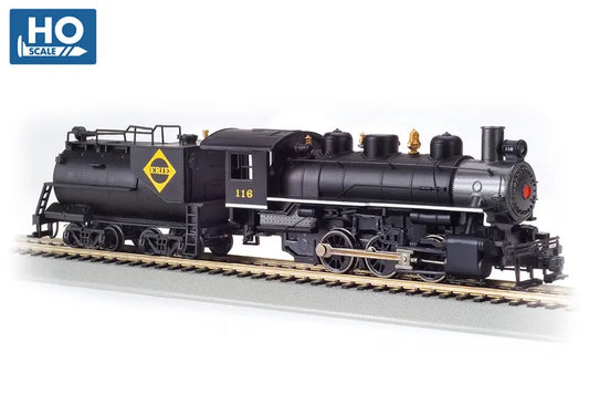 BACHMANN ERIE #116 USRA 0-6-0 LOCO W/SMOKE & VANDERBILT TENDER, HO SCALE