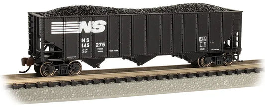 BACHMANN NORFOLK SOUTHERN #145275 BS 3-BAY 100 TON OPEN HOPPER. N SCALE