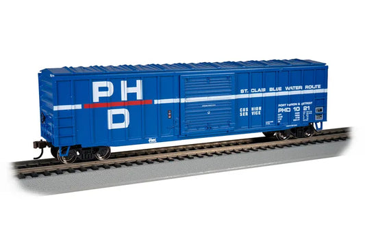 BACHMANN PORT HURON & DETROIT #1021 ACF50.5FT O/SIDE BRACED BOXCAR. HO SCALE