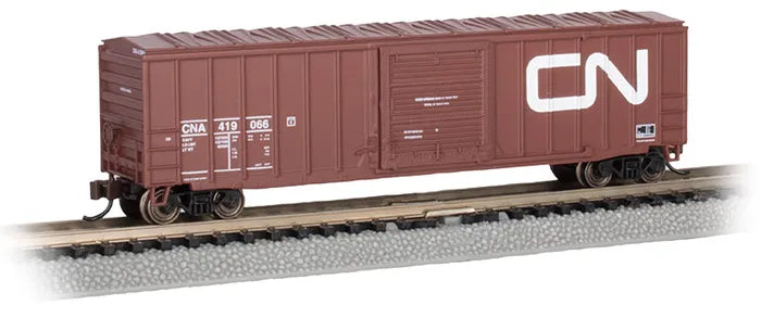 BACHMANN CANADIAN NAT. #419066 ACF 50.5FT O/S BRACED SLDG DR BOXCAR. N SCALE