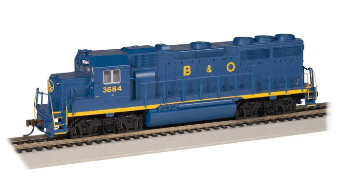 BACHMANN BALTIMORE & OHIO #3684 EMD GP40DIESEL LOCO W/DCC/SOUND, HO SCALE