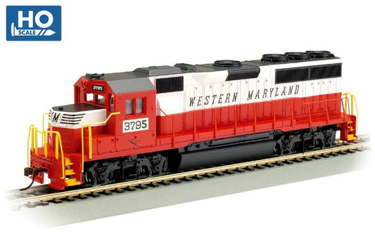 BACHMANN WESTERN MARYLAND #3795 EMD GP40DIESEL LOCO DCC READY HO SCALE