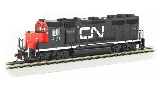 BACHMANN CANADIAN NATIONAL #4011 EMD GP40 LOCO W/DCC, HO SCALE