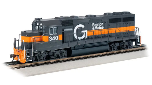 BACHMANN BOSTON & MAINE #340 GUILFORD EMD GP40 LOCO, HO SCALE