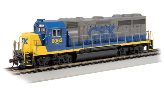 BACHMANN CSX #6062 (BRIGHT FUTURE) EMD GP40 LOCO W/DCC, HO SCALE