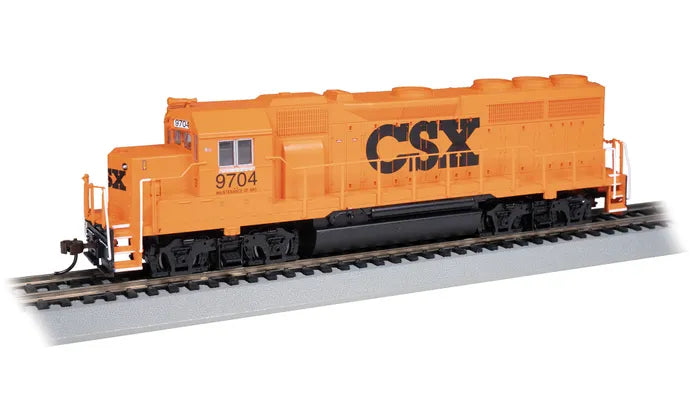 BACHMANN CSX #9704 MAINT. OF WAY EMD GP40 DIESEL LOCO, DCC READY, HO SCALE