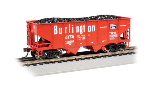 BACHMANN BURLINGTON #189301 USRA 55 TON2-BAY O/SIDE BRACED HOPPER. HO SCALE