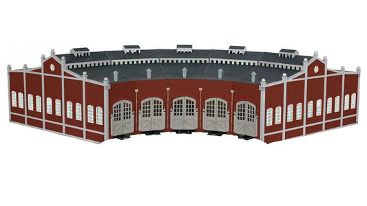 BACHMANN FIVE-BAY ROUNDHOUSE WITH NICKELSILVER E-Z TRACK, HO SCALE