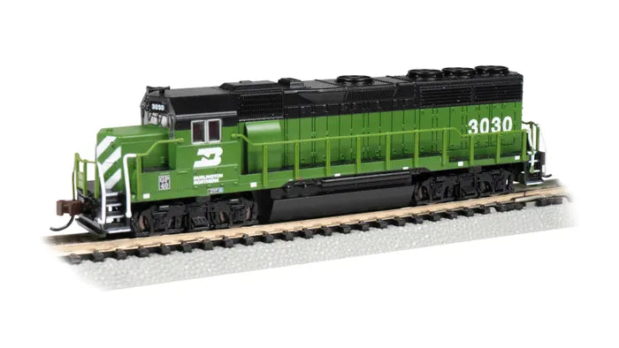 BACHMANN BURLINGTON NORTHERN #3030 EMD GP40 DIESEL LOCO W/DCC/SOUND, N