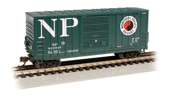 BACHMANN NORTHERN PACIFIC #659997 40FT HI-CUBE BOXCAR. N SCALE