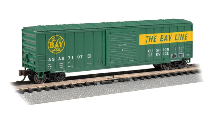 BACHMANN THE BAY LINE #7107 50.5FT O/SIDE BRACED SLIDING DOOR BOXCAR N SCALE