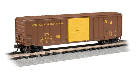 BACHMANN NORFOLK SOUTHERN #2227 50.5FT O/S BRACED SLIDING DR BOXCAR. N SCALE