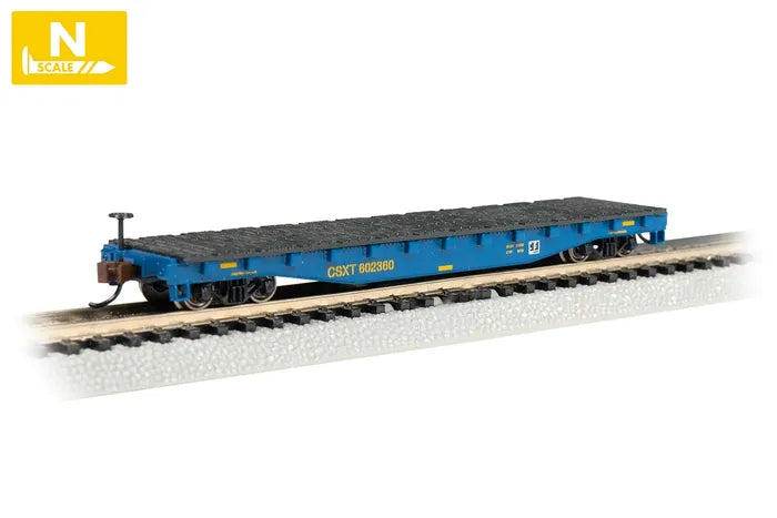 BACHMANN CSX #602360 52FT STEEL FLATCAR. N SCALE