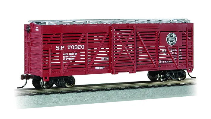 BACHMANN SOUTHERN PACIFIC #70320 40FT STOCK CAR. HO SCALE