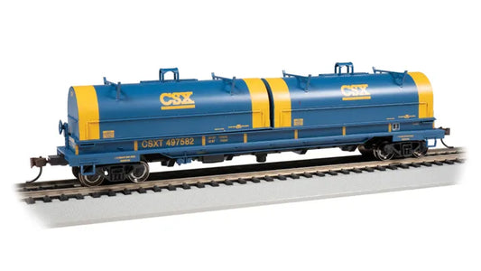 BACHMANN CSX #497582, 55FT STEEL COIL CAR W/LOAD, HO SCALE