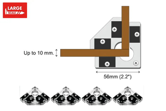 BACHMANN SNAP & GLUE CLAMPS, MAGNETIC, 2PCS, G SCALE